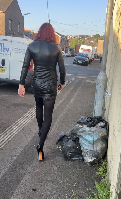 Walk of shame &hellip;. Face covered in cum &hellip;&hellip; passing the trash like a trashy slut !!!! 🤣🤣🤣 https://t.co/j
