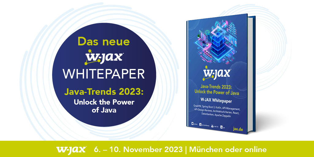 Die Power von Java im neuen Whitepaper entdecken 🚀

Die #Java-Welt bietet eine Fülle von spannenden Technologien wie die #GraalVM, #SpringBoot 3 u.v.m.

Experten wie <a href="/ewolff/">Eberhard Wolff</a>, <a href="/gernotstarke/">Dr. Gernot Starke 🇺🇦</a>, <a href="/thfro/">Thilo Frotscher</a>, <a href="/rainerhahnekamp/">Rainer Hahnekamp</a> und viele weitere sind vertreten!

▶️ ow.ly/7Zzy50OIIn7 ◀️