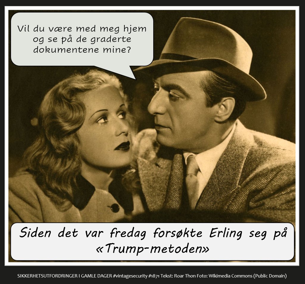 Secdefence's tweet photo. Det er veldig mange gode grunner til å ikke ta med seg arbeidet hjem. Spesielt om vi snakker om graderte dokumenter!
#vintagesecurity #infosec #sikkerhet #trump #tiltale #gradert #informasjon #humor #ironi https://t.co/oCSkDcyQJ6