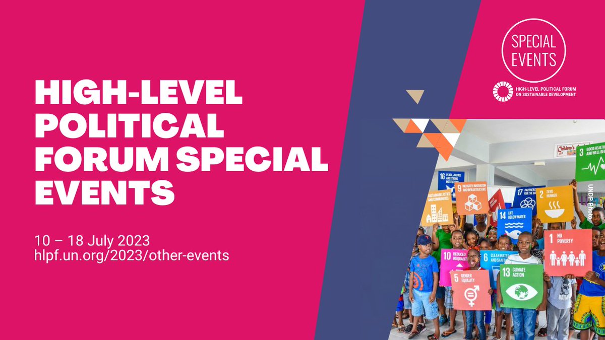 🗓 Save the date: 10-18 July

12 Special Events will be held on the margins of the High-Level Political Forum #HLPF this year!

Check out the programme: hlpf.un.org/2023/other-eve…