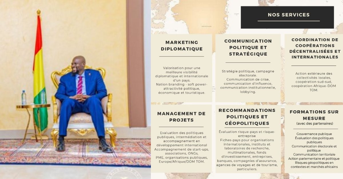 #actualités InterGlobe Conseils 🌐 I Dans l’actualité, l’art de la séduction à la Mamadi Doumbouya.  

Les récents épisodes médiatiques impliquant Doumbouya confirment son projet présidentiel. 

Retrouvez la note d'analyse sur notre compte LinkedIn linkedin.com/posts/interglo…