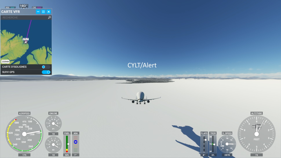 AvionChibi's tweet image. 🇨🇦322日目🐬ついに北極点到達デス❄️🥳
89.99999, 00.000000
👆GPS値はオットー整備士がくれました🙏氷の大地❄️ないデスよ？😳オ氏「知らん」😳
 #日本からフランスに帰るフライト 🇯🇵🛩️🇫🇷北極点編最終回❄️
#BelugaModPlease for #msfs2020 💕🐬#iniBuilds🙏 #PMDG 🙏 #BelugaXL #MSFS測量部