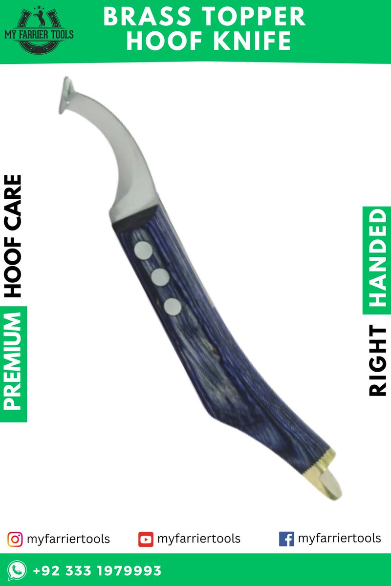 myfarriertools's tweet photo. BRASS TOPPER HOOF KNIFE (BLUE)

Manufacturers &amp; Wholesalers of All kind of Farrier Tools 🐎
☎️ / WhatsApp: +923331979993
Customized Logo Wholesale Prices
🚚 We Ship Worldwide 🌍

#hunters #uppervillehorseshow #undertheoaks #equestrianlife #horseshowlife #farrier #hoofknife https://t.co/uJ184LicG7