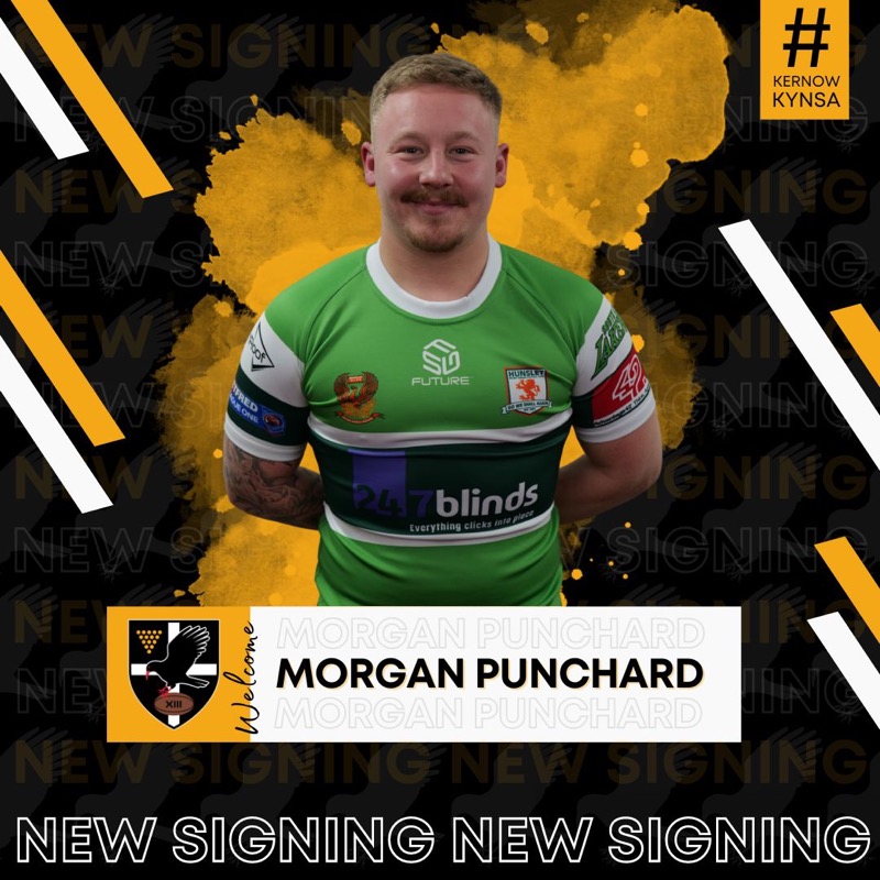 CornwallRLFC's tweet photo. 𝐌𝐎𝐑𝐆𝐀𝐍 𝐏𝐔𝐍𝐂𝐇𝐀𝐑𝐃 𝐒𝐈𝐆𝐍𝐒 〓〓

✍️ Cornwall RLFC are pleased to announce the loan signing of Morgan Punchard from @HunsletRLFC 

⬇️ Read more

🖤💛 #Kernowkynsa #RugbyLeague