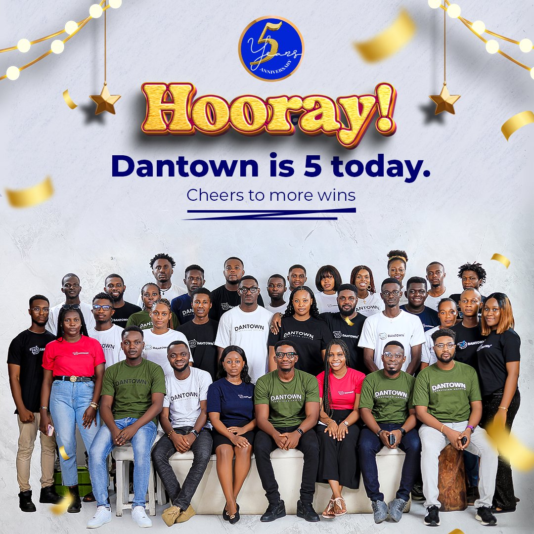godantown's tweet photo. Today marks 5 years of pushing the boundaries in fintech. Thank you for being a part of our journey. Here's to the next 5! 🥂 🥂 #dantownanniversary https://t.co/E9pQ3qwibf