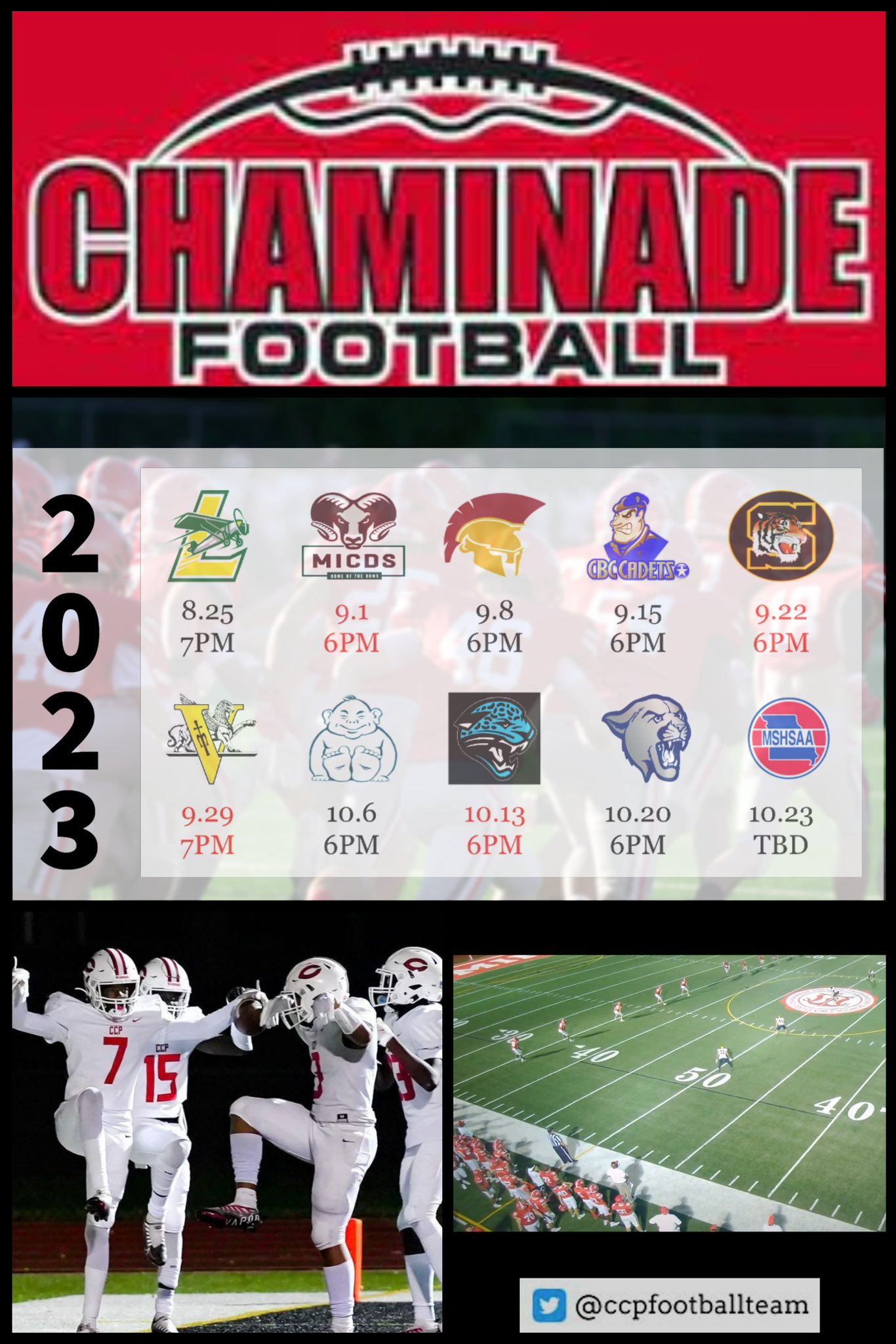 Chaminade Football on Twitter "CCP FOOTBALL 2023 SCHEDULE EstoVir 