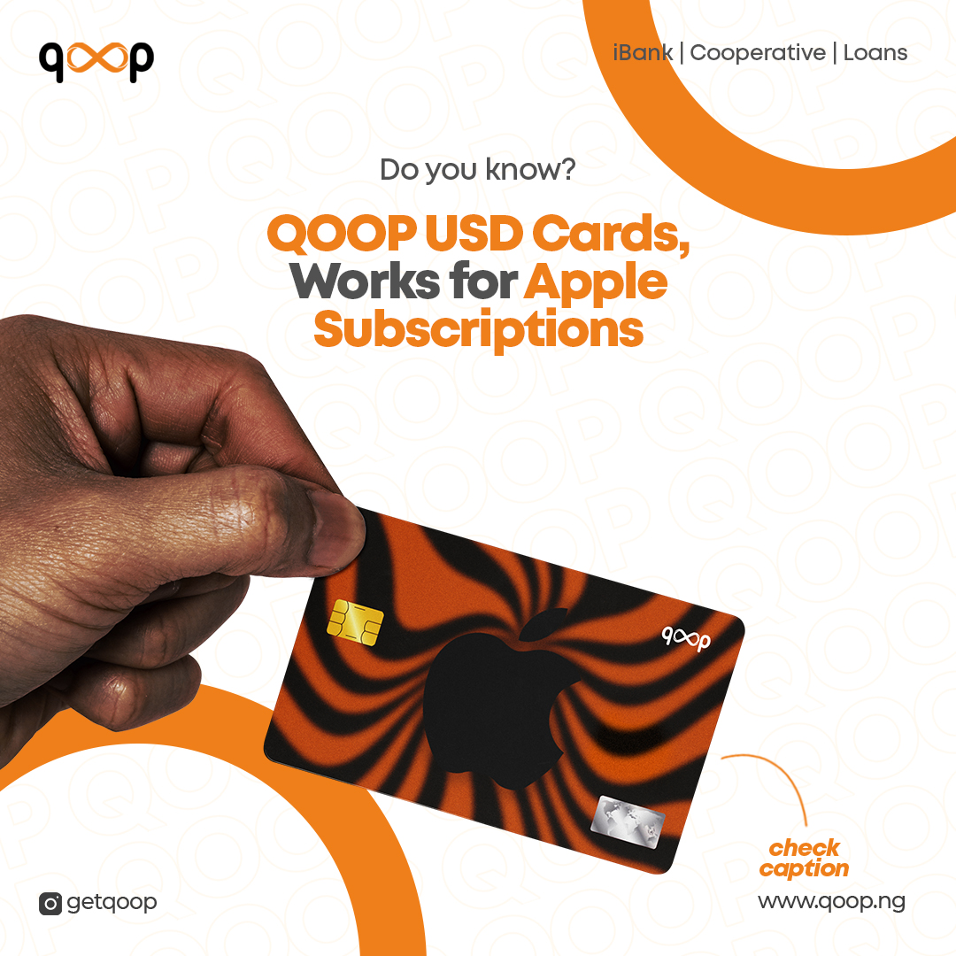 getqoop's tweet photo. Now you don't have to worry about your Apple subscriptions again with Qoop. Create a card in very easy steps and your subscriptions will become seamless afterwards. Visit: https://t.co/fz6WvZv60o to create one #QoopCards #VirtualCards #QOOP #FinancialFreedom #EasySubscriptions https://t.co/lADI7jB6hh