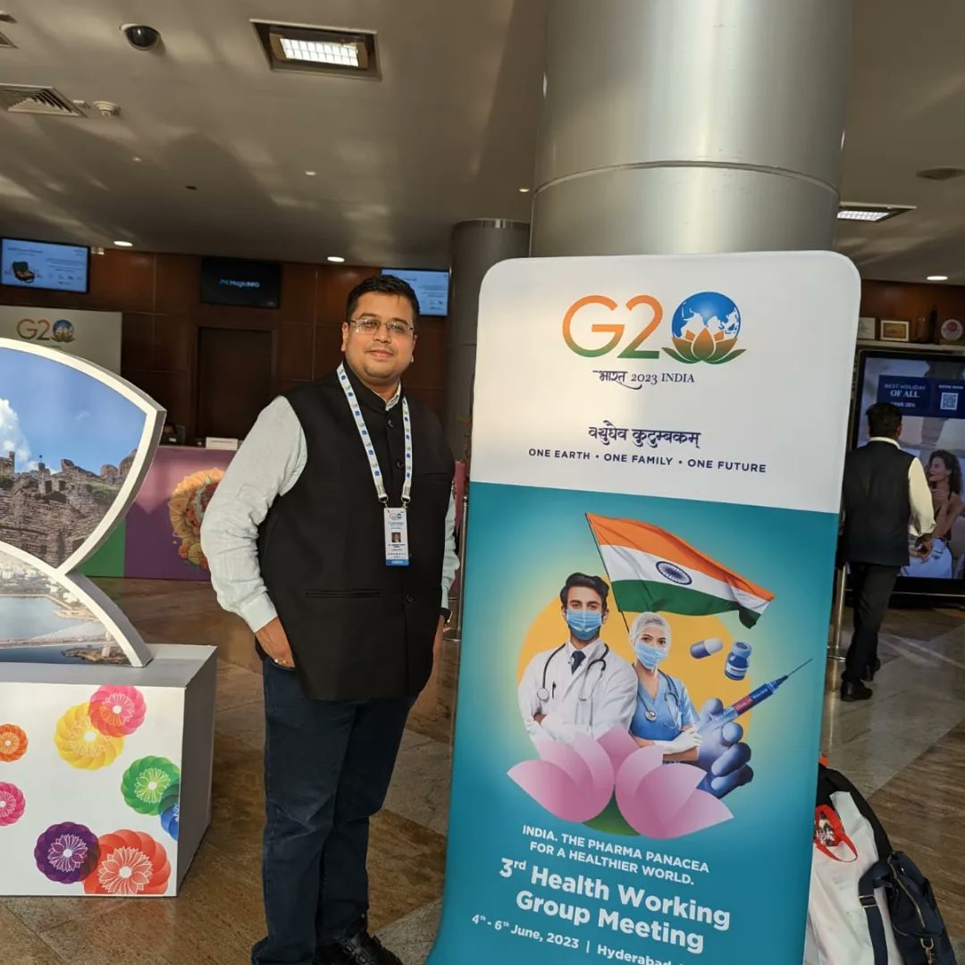 Dr Abhishek Suresh Dhoble (@asdhoble) on Twitter photo It was an honor to represent <a href="/IITBHU_Varanasi/">IIT (BHU), Varanasi</a> during 3rd G-20 Health Working Group (HWG): Exhibition on Research and Development of Therapeutics, Vaccines and Diagnostics- 4-6 June 2023 I Hyderabad along with my colleague <a href="/manohari_gowri/">Gowri Balachander</a> #G20India #G20 #healthcare #technology It was an honor to represent <a href="/IITBHU_Varanasi/">IIT (BHU), Varanasi</a> during 3rd G-20 Health Working Group (HWG): Exhibition on Research and Development of Therapeutics, Vaccines and Diagnostics- 4-6 June 2023 I Hyderabad along with my colleague <a href="/manohari_gowri/">Gowri Balachander</a> #G20India #G20 #healthcare #technology