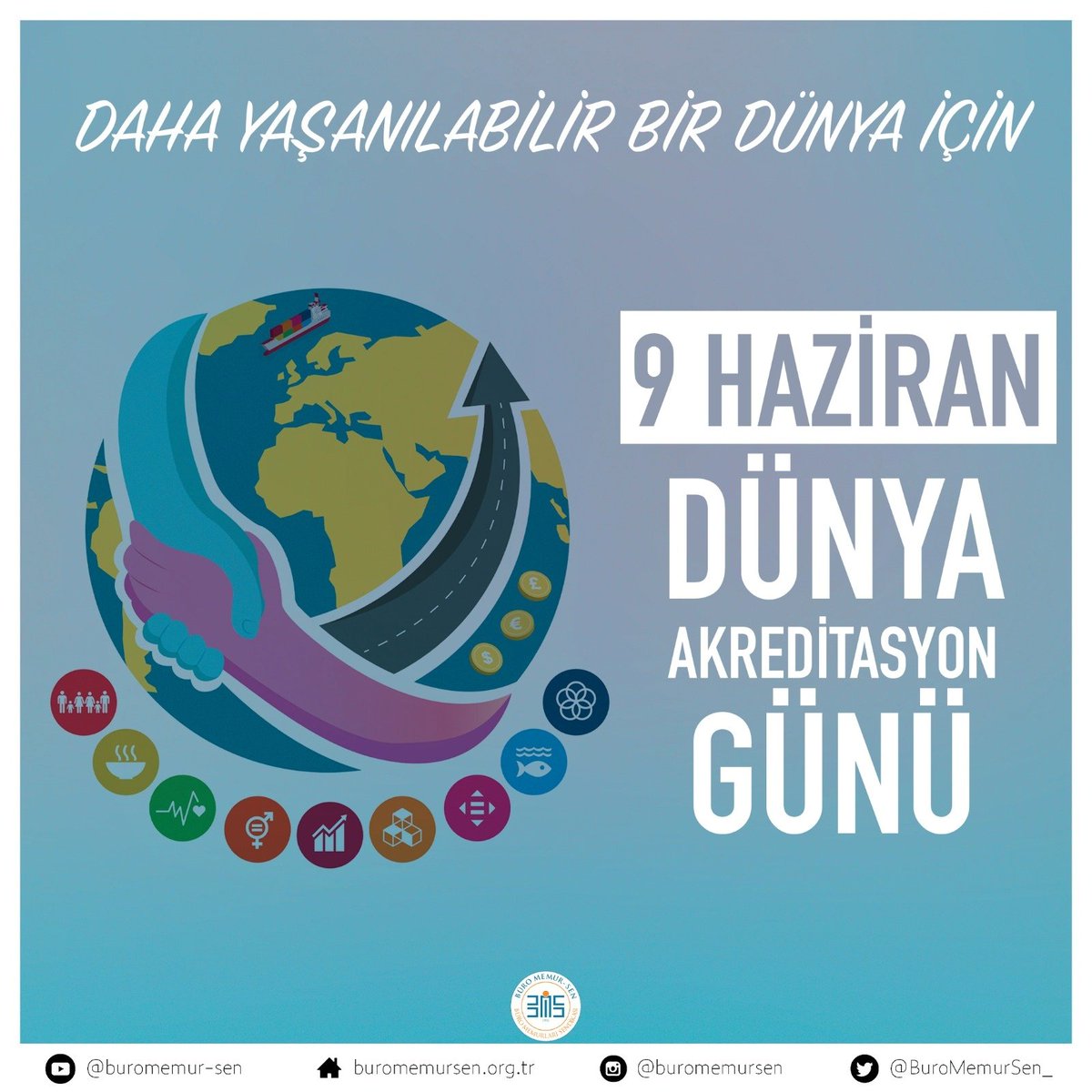 Genel Yetkili Sendika olduğumuz Türk Akreditasyon Kurumu personelinin Dünya Akreditasyon Günü'nü kutluyor, çalışmalarında başarılar diliyoruz.

Unutmayalım!

“Akreditasyon: Daha güvenli bir dünya sunar”