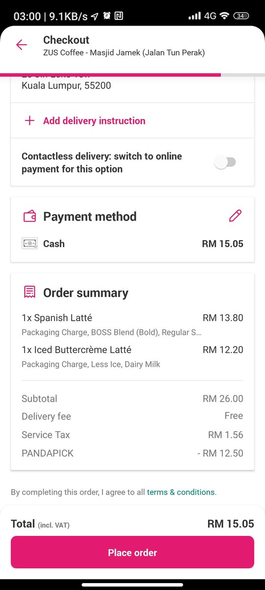 this is why i love food panda 🥹 why buy 1 when you can buy 2! the price is cheaper than 1 😭 

oh btw this is my first time trying zus coffee hope i made the right choice 🫠