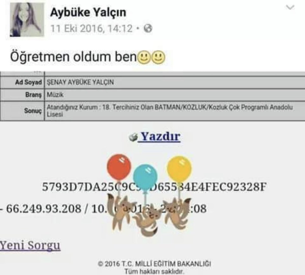 ogretmenlersyfs's tweet photo. "Ben öğretmen oldum" diyerek sevinçle göreve başlayan, 8 aylık öğretmenken 22 yaşında Batman'ın Kozluk ilçesinde 9 Haziran 2017'de şehit edilen Aybüke öğretmenimizi unutmadık… https://t.co/WSqf5YivWo