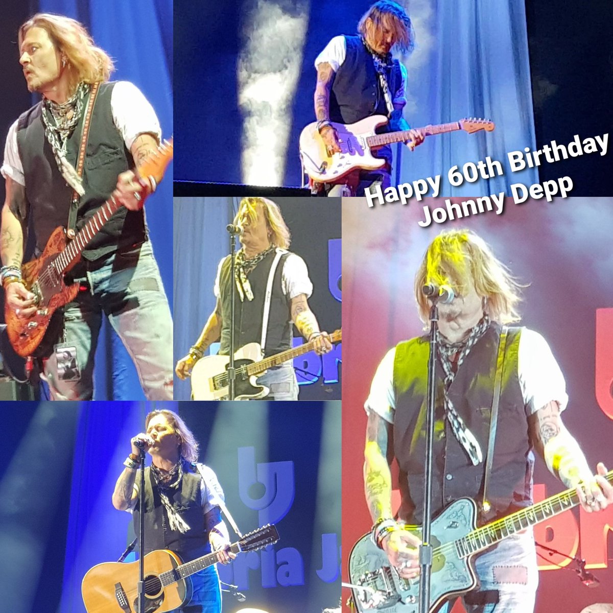 lorenzolutri97's tweet photo. Happy 60th Birthday #JohnnyDepp !
6️⃣0️⃣ 🏴‍☠️💀🚢🎸🎬🎨

📸 credit: 🙋🏻‍♂️

#actor #pirate #piratesofthecaribbean #guitarplayer #deanzelinsky #duesenberg #fender #hollywoodvampires #jeffbeck #music #livemusicphotography #concert #highlights #stage #moment #photography #cinema #movie https://t.co/OWfPQmPdqp