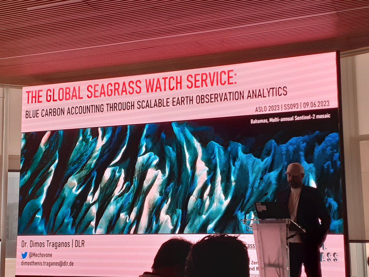 Exciting talk by <a href="/Mechovone/">Dr. Dimos Traganos</a> on seagrass remote sensing at #ASLO23 #ASLO2023 !!
