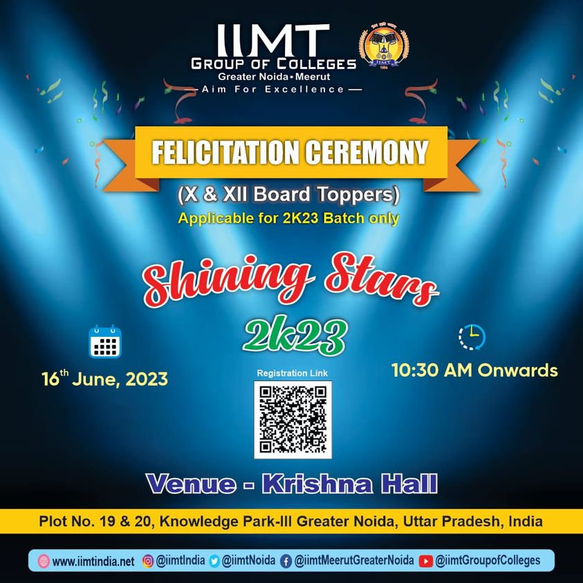 iimtnoida's tweet photo. Join us in honouring the shining stars of Class X and XII board toppers in 2023!
https://t.co/UOh7RIbr6l
Call Us: 9520886860
#FelicitationProgram #celebratingsuccess
#IIMTNoida #IIMTIndia #IIMTDelhiNCR #IIMTian
#admissionopen2023_2024
#EngineeringCollege #AKTUadmission https://t.co/WiQ9xXyLCF