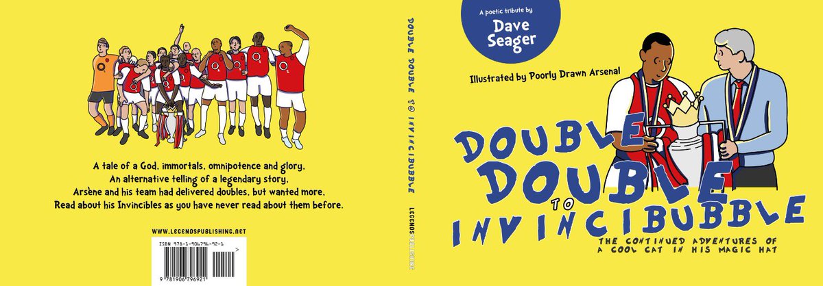 goonerdave66's tweet photo. We are progressing well with our new project. 
#FromDoubleDoubletoInvincibubble is planned for a September release but we anticipate preorder to be available from @legendspublish during July.
@cantdrawarsenal and I are delighted to preview our cover. 😊👇 https://t.co/d6PpEevLNh