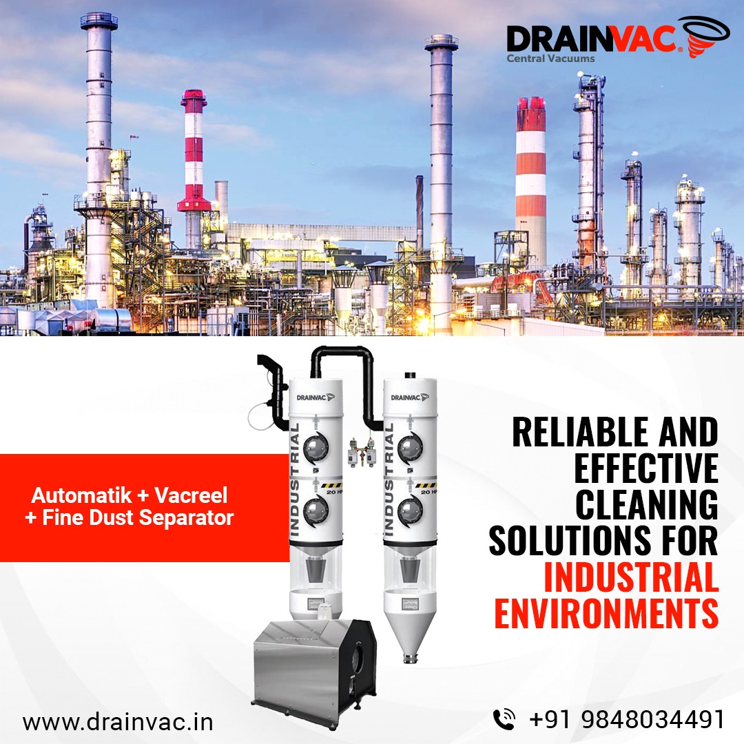 Drainvac_India's tweet image. Experience the power of reliable and effective cleaning solutions for industrial environments. Our Automatik, Vacreel, and Fine Dust Separator are here to tackle any cleaning challenge. 

Trust us for clean and safe industrial spaces.
#cleaningsolution  #centralisedvaccumesystem