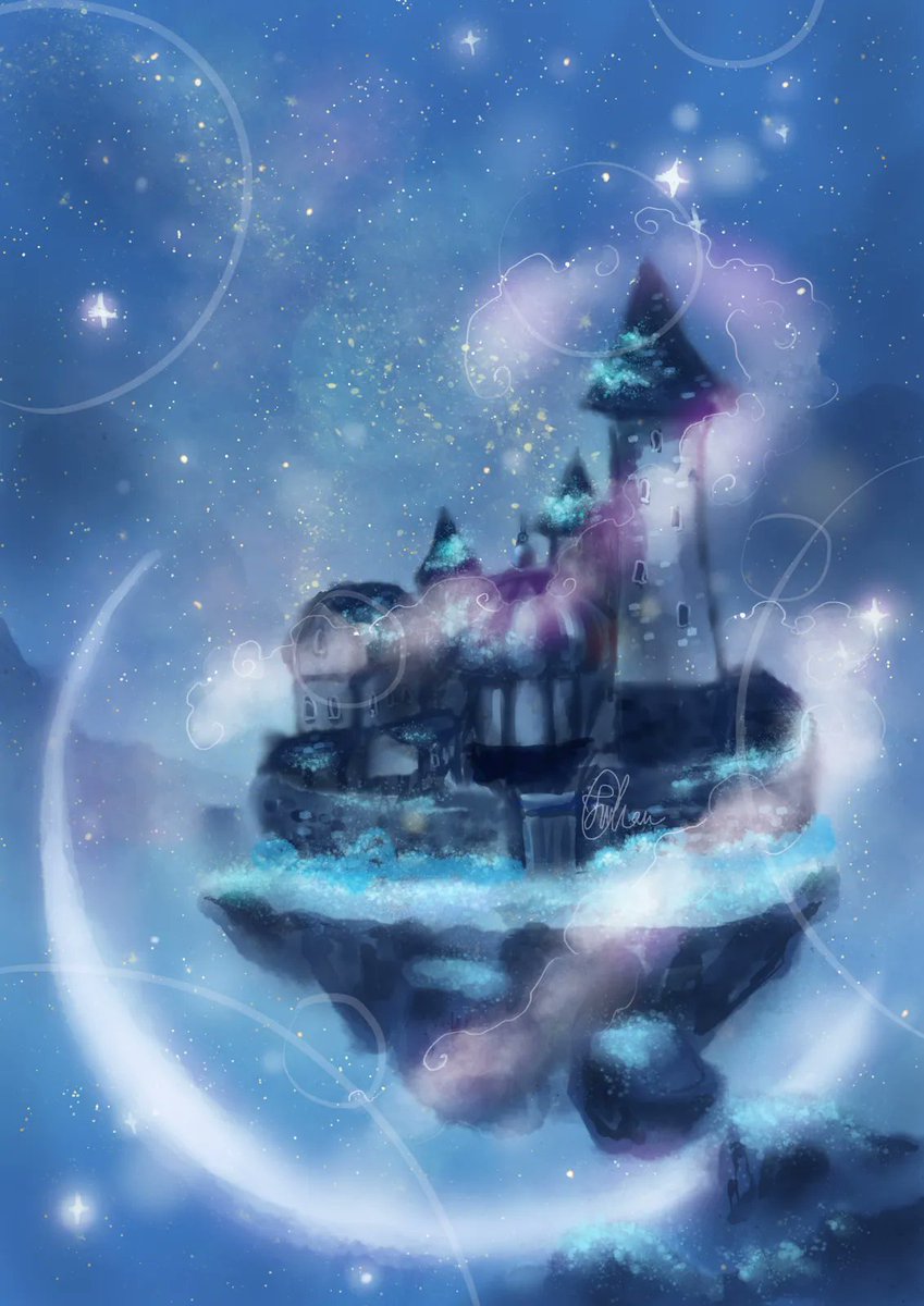 Castle of the night sky
.
#castle #moon #crescent #floatingisland #krita #fantasy #magical #magic #fantasyart #frostworkchan #night #stars #mature #island #clouds #dream #sky #skycastle #floatingcastle #digitalpainting #digitalart #travel #explore #adventure