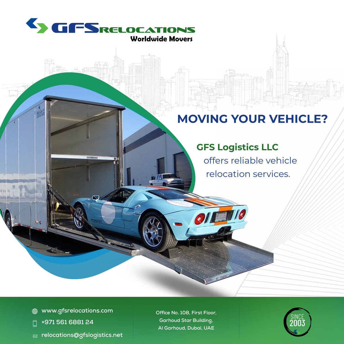 gfs_relocations's tweet photo. 🚗 Vehicle Relocation 🚗
Moving your vehicle? GFS Logistics LLC offers reliable vehicle relocation services. 

✉️ Email Us: Have specific inquiries or need more information? 
📞 Contact Us Today! 📞
Call us at +971 561 6881 24

#GFsRelocations #MovingMadeEasy #HassleFreeMoving https://t.co/D39EasoAsh