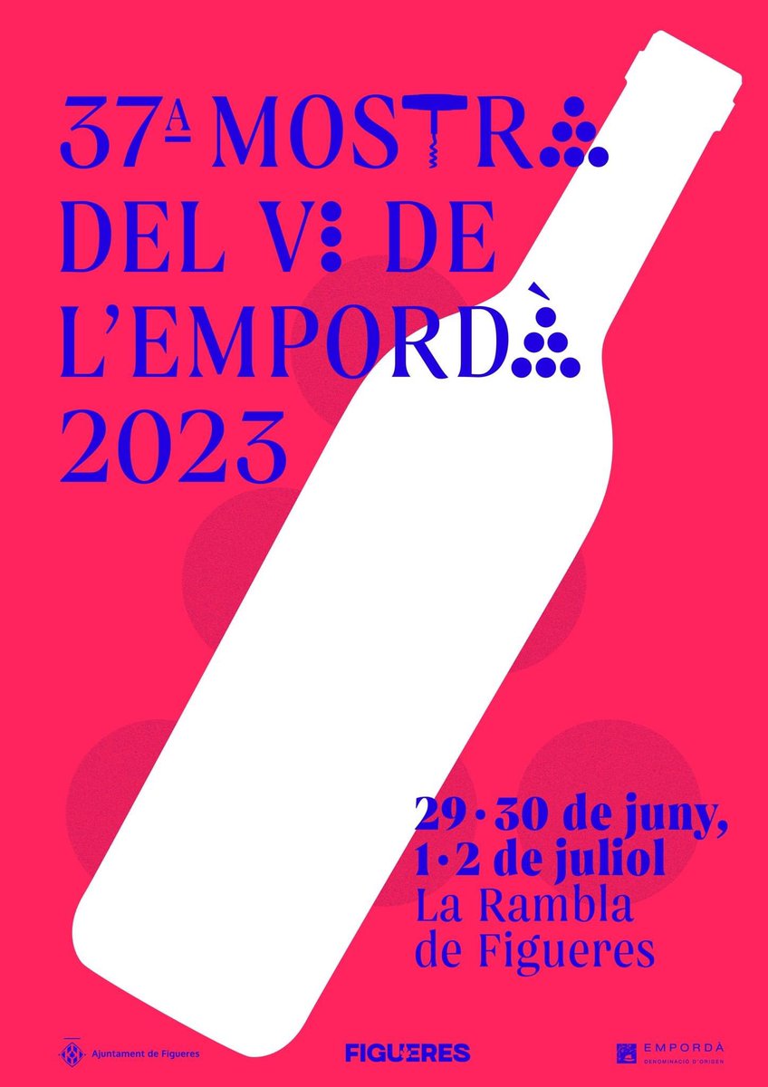 FigueresCapital's tweet photo. 🍇 37a Mostra del Vi de l'Empordà! Descobreix una selecció excepcional dels millors vins, els vins D.O. Empordà! Del 29 de juny al 2 de juliol, de 18h a 22h. No t'ho perdis!🍷

#visitfigueres #emporda #mostradelvi #wine #vins #MuestraDelVino #doemporda #figueres #costabrava https://t.co/DsakpMrBEe