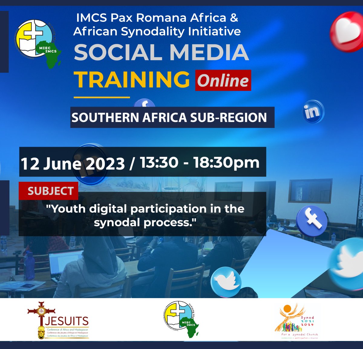 IMCS_AFRICA's tweet photo. Making synodality a lifestyle amongst young people includes bringing synodality conversations on social media. #AfricaSynodalityInitiative #Synod @nmcszimbabwe @PIcmica @Paxromanaghana @imcsprapc @PaxRomanaIMCS @JesuitsAfrica https://t.co/oMH89AtdFP