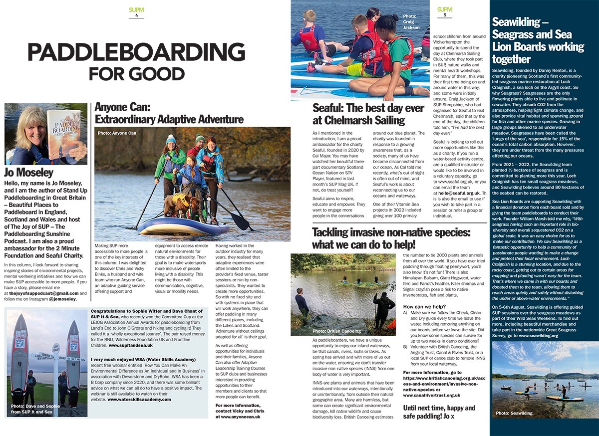 Thrilled to bits that my column in <a href="/SUPMagUK/">Stand Up Paddle Mag</a> is on its way to readers! 🌿 With thanks to <a href="/SeafulCharity/">Seaful Charity</a> <a href="/CalMajor_/">Cal Major</a> <a href="/SupShropshire/">SUP_Shropshire</a> @seawilding <a href="/CanalRiverTrust/">Canal & River Trust</a> @BritishCanoeing <a href="/Anyonecanuk/">anyonecan</a> for great stories! #Paddleboarding for Good! ☀️ #SUPGB #SUP