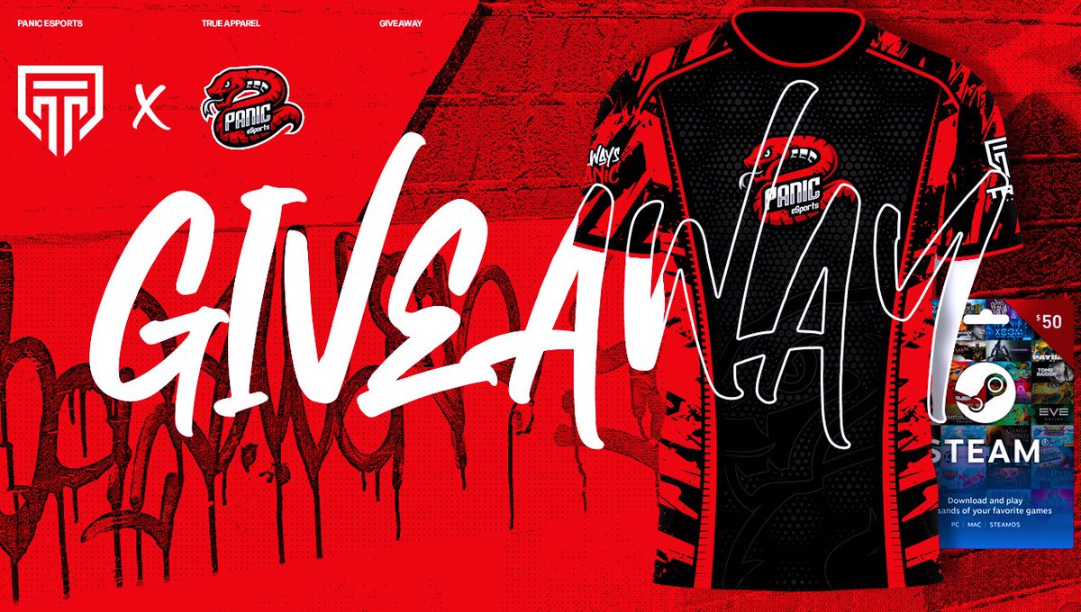 Panic Esports (@panicesc) on Twitter photo 🎉GIVEAWAY🎉
We giving away a Panic Jersey and a $50 Steam Gift card thanks to True Apparel! ♥
To Enter:
👥Follow <a href="/TrueApparelCo/">True Apparel</a> and @PanicESC
♻Retweet this post
🫂Tag a friend
Winner will be drawn in 2 weeks 💰
#alwayspanic | #Staytrue | #giveaway 🎉GIVEAWAY🎉
We giving away a Panic Jersey and a $50 Steam Gift card thanks to True Apparel! ♥
To Enter:
👥Follow <a href="/TrueApparelCo/">True Apparel</a> and @PanicESC
♻Retweet this post
🫂Tag a friend
Winner will be drawn in 2 weeks 💰
#alwayspanic | #Staytrue | #giveaway