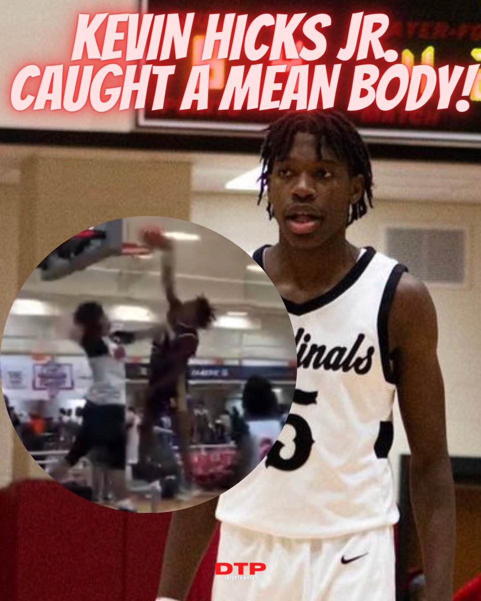 dtpent1's tweet photo. Kevin Hicks Jr. @kjhicks50 caught a MEAN BODY at the @thetipoffclassi ‼️ 😰🔥😵‍💫

pass from @3christianbacon 

#thefutureisNOW #DTP #DTPent #kevinhicksjr #posterdunk https://t.co/YwUDZ9Nf6I