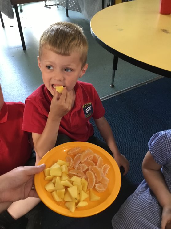 Reception had a fun start to the new half term by receiving a book and some exotic fruits to ignite their new topic 'Handa's Surprise'. The children were brilliantly adventurous in exploring the new fruits, talking about them and some tasting them.  #totallytropicaltastes