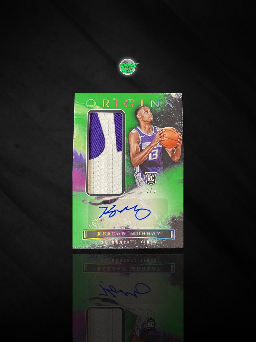 MidnightPulls's tweet photo. Keegan Murray Origins Green RPA /5! 💥

Thank you! @PaniniAmerica 

#sportscards #whodoyoucollect #rookiecard https://t.co/6nGT9ju5xJ