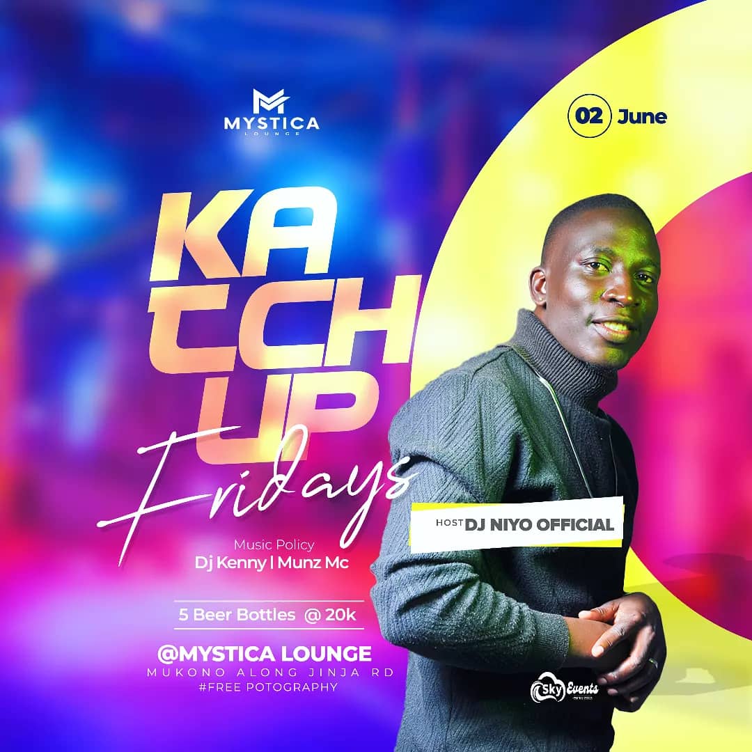 djniyoofficial's tweet photo. Catch me tonight at Mystica Lounge located in Seeta (Mukono) along Jinja RD in "The Katch Up Fridayz" 5 beer bottles at only 20k. Free entry and photography. Don't miss. #Bwerere
Cc. #YourTypeOfMusicDJ✔️✔️
Cc. #KatchUpFridayzAtMystica✌🏽
Cc. #SkyEvents💃🏼💃🏼💃🏼 https://t.co/rjb3fSpTkO