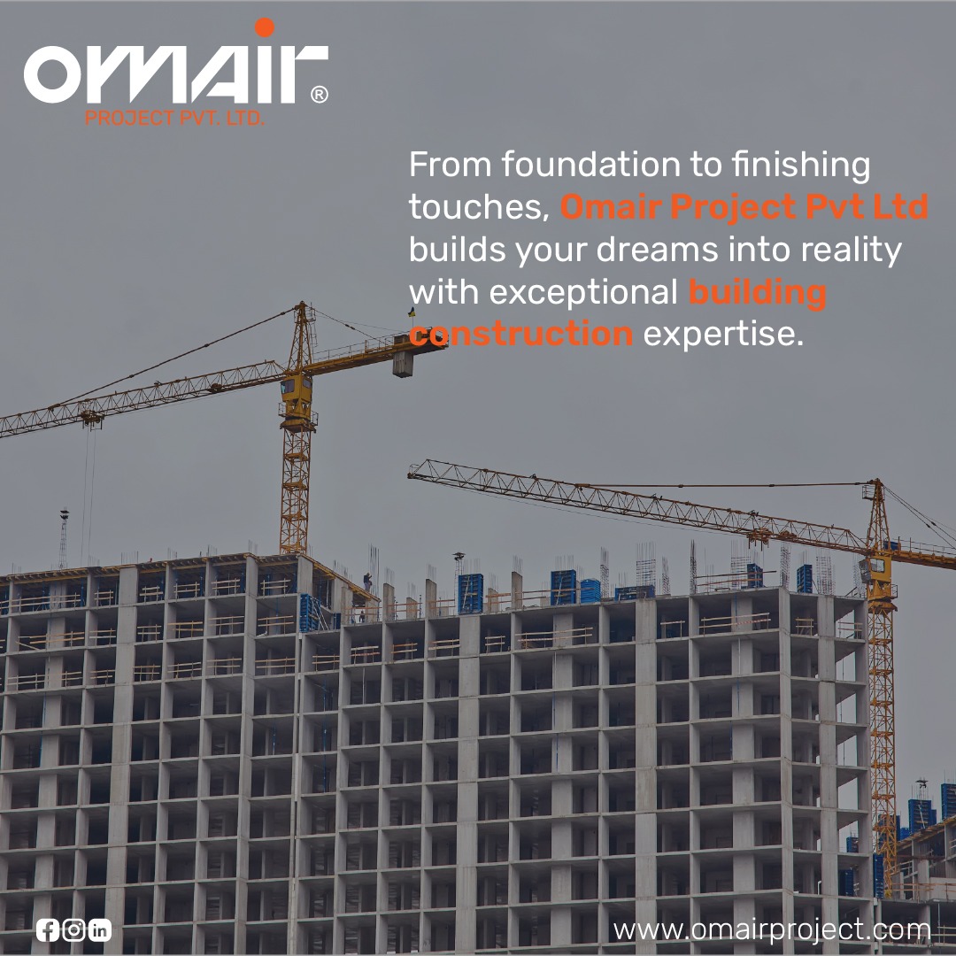 From foundation to finishing touches, Omair Project Pvt Ltd builds your dreams into reality with exceptional building construction expertise

#OmairProjectPvtLtd #DreamHomeBuilders #BuildingPerfection #ConstructionGoals #BuildingSuccess #BuildingWithPrecision #DreamsBuiltStrong