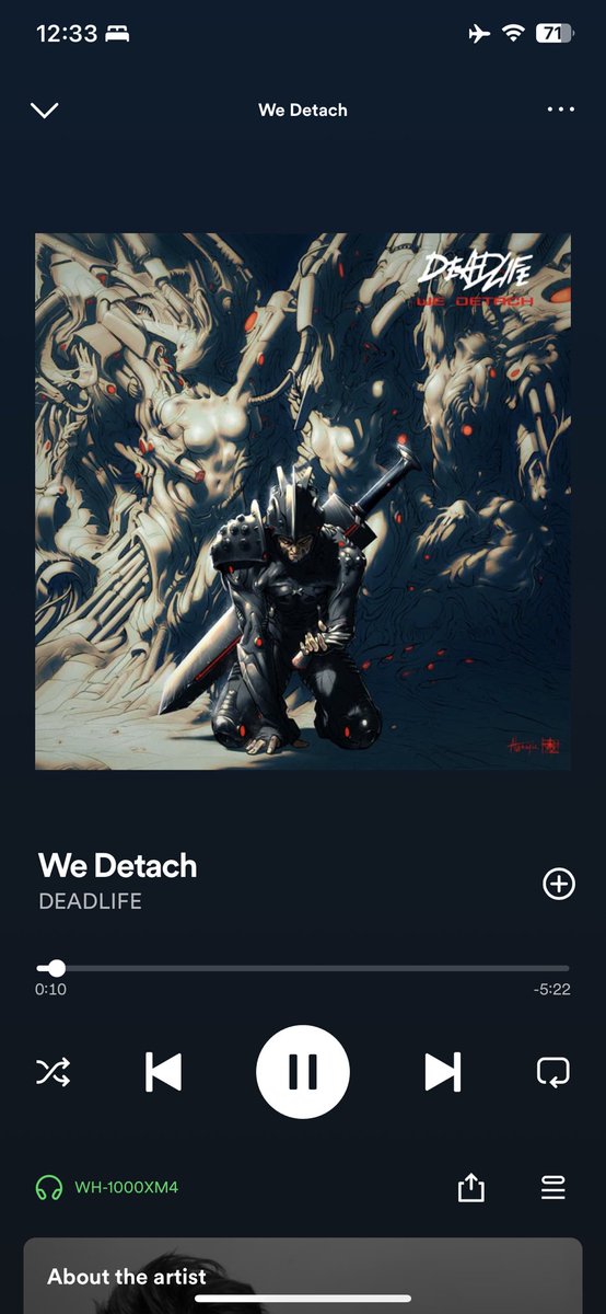 sethpayseur's tweet photo. @deadlifecorps Fuuuuuhhh listening now on some Sony XM4s. Such a great track and sounds incredible. https://t.co/UIjbceKR6i