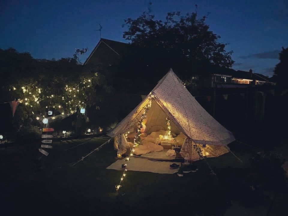 🌞🎪🎉 #belltent #glamping #sleepover #party #Leicester #leicestershire #camping