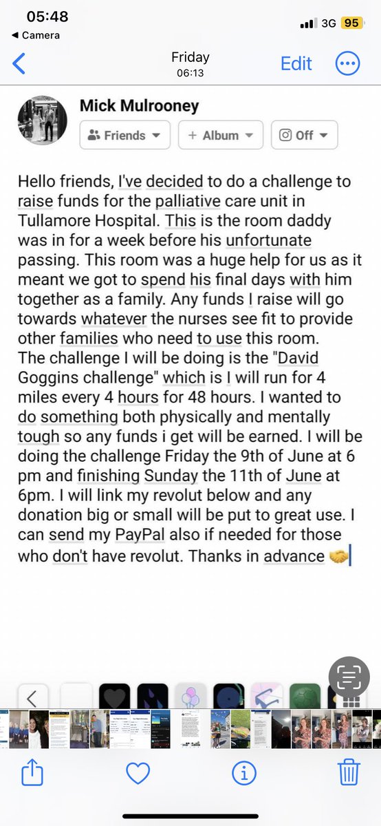 DooleyJoe's tweet image. Folks, Michael Mulrooney is making a huge effort to raise funds for Offaly Palliative Care in memory of his father Mick. Please give what you can for a great cause. ⁦@SeirKieran_GAA⁩ ⁦@BirrCLG⁩ ⁦@Offaly_GAA⁩