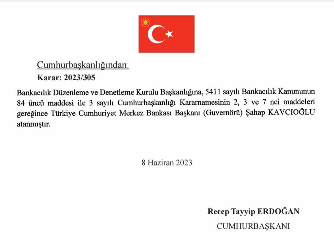 2 yıllık Merkez Bankası Başkanlığı süresinde Türk Lirası'nın dolar karşısındaki değerini 7.26'dan 23.30'a yükseltme başarısını gösteren Şahap Kavcıoğlu BDDK Başkanlığı'na atanalı birkaç saat oldu