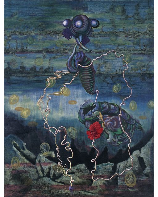 福沢一郎　【ニンフを追う牧神】1979年　限定75 作品】 牧神とニンフ / Pan and Nymphs 1970年 | 福沢一郎記念館