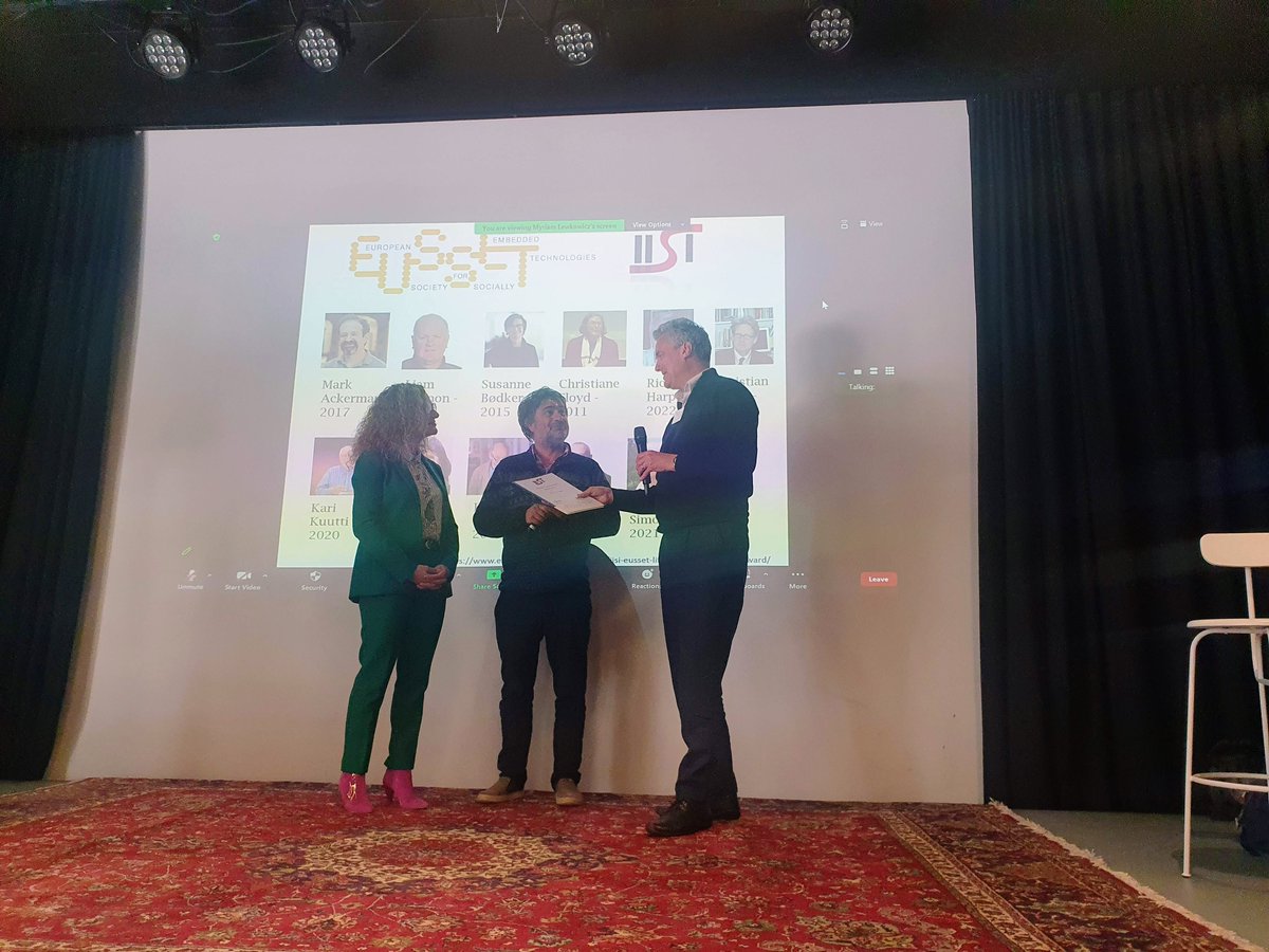 ECSCW's tweet image. Congratulations to @ProfRichardH for winning the 2022 IISI-EUSSET Lifetime Achievement Award and thank him for delievering a rousing speech at #ECSCW2023 🏆
eusset.eu/2022/06/20/202…