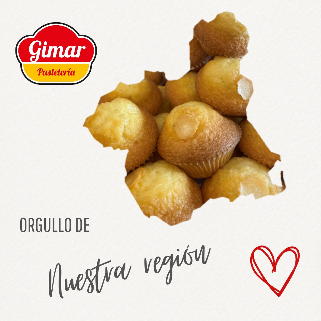 Desde Pastelería Gimar queremos
desearos un feliz día de la Región de Murcia.
Orgullosos de la tierra donde nacen nuestros productos y felices por hacerla un poco más dulce.
¡Feliz día!
#RegióndeMurcia #diadelaregiondemurcia
#celebremos #pastelería #Murcia