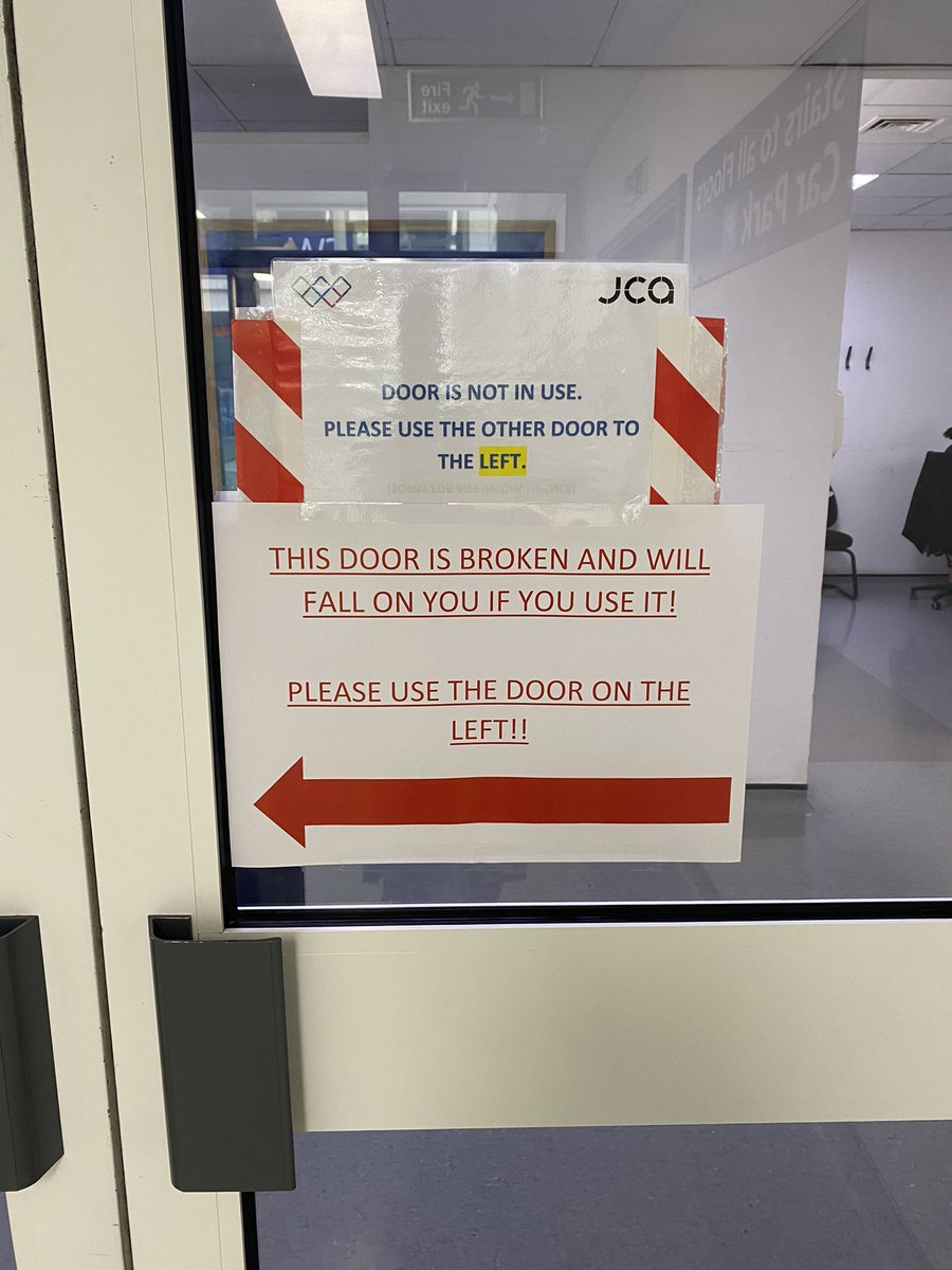 NHS signs at it again. One way to get out of an on call shift