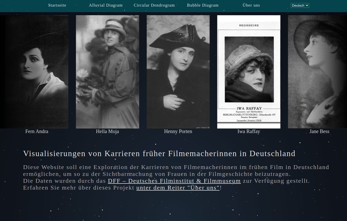 Marlene Leonie Biebricher (@marleneleonie_) on Twitter photo I'm glad to announce the launch of our website which is providing an exploration of the careers of female filmmakers in early film in Germany, contributing to the visibility of women in film history through the data of the <a href="/dff_film/">Deutsches Filminstitut & Filmmuseum</a>. informatik.uni-marburg.de/karrieren-frue… I'm glad to announce the launch of our website which is providing an exploration of the careers of female filmmakers in early film in Germany, contributing to the visibility of women in film history through the data of the <a href="/dff_film/">Deutsches Filminstitut & Filmmuseum</a>. informatik.uni-marburg.de/karrieren-frue…