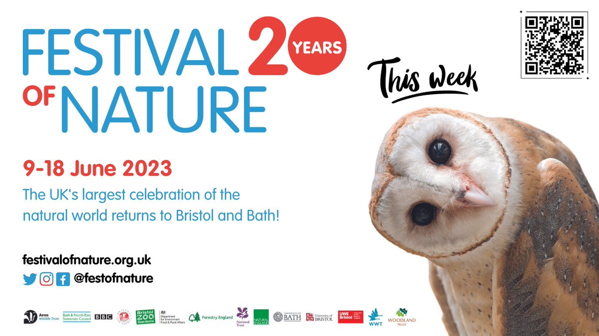 Festival of Nature begins today! ✨ Join us across Bristol and Bath for 10 days of wildlife walks & talks, workshops, films, music & performances, digital events and more. 💚 Head down to Millennium Square 17-18 June for our FREE #WildWeekend finale!  🎉👉 festivalofnature.org.uk