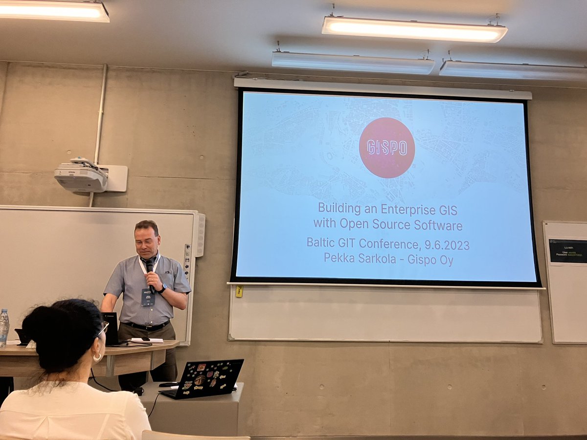 Alexander Kmoch | @allixender@fosstodon.org (@allixender) on Twitter photo Insightful and funny presentation by <a href="/posiki/">Pekka Sarkola</a> of <a href="/gispofinland/">Gispo</a> on how to build professional enterprise #GIS with #opensource software and what to consider #BalticGIT2023 #BalticGIT #Geospatial <a href="/qgis/">QGIS</a> <a href="/postgis/">PostGIS</a> <a href="/planetosgeo/">Planet OSGeo</a> <a href="/OSGeo/">OSGeo https://fosstodon.org/@osgeo</a> Insightful and funny presentation by <a href="/posiki/">Pekka Sarkola</a> of <a href="/gispofinland/">Gispo</a> on how to build professional enterprise #GIS with #opensource software and what to consider #BalticGIT2023 #BalticGIT #Geospatial <a href="/qgis/">QGIS</a> <a href="/postgis/">PostGIS</a> <a href="/planetosgeo/">Planet OSGeo</a> <a href="/OSGeo/">OSGeo https://fosstodon.org/@osgeo</a>