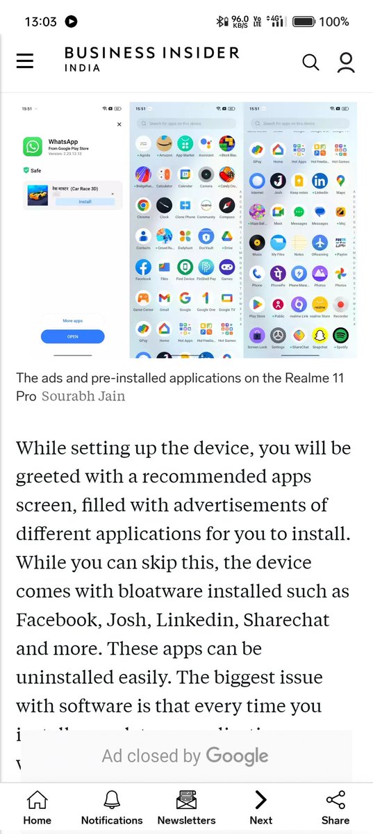 @J3SV1N Realme ui just had too many ads now and funtouchos's inconsistencies are something i will happily take over ads, meanwhile vivo has removed ads and once you turn them off(lockscreen wallpaper) they don't comeback and realme ui adds ads by update 

twitter.com/SavageAryan007…