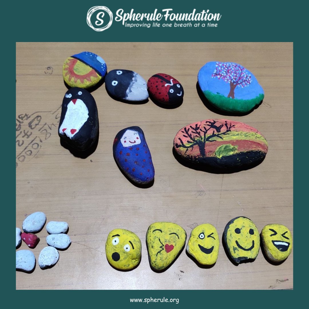 SpheruleNGO's tweet image. 🎨 Witness the transformative power of stone art activity in education! Our community class students have created these amazing masterpieces that showcase their creativity, 
learning and growth. 🌟🎉
#QualityEducation #StoneArt #SpheruleFoundation