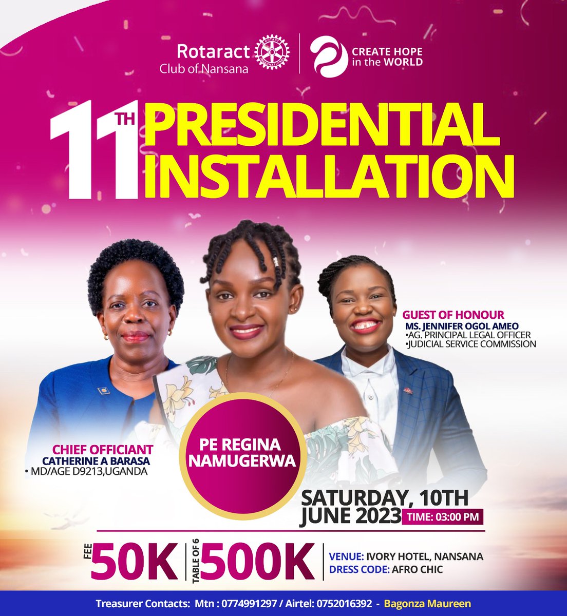 Tomorrow is the big day, come join us as we install the 11th president at @rctnansana and celebrate the achievements this year. #11PresidentialInstallation #RacNansana #WearetheTitans #CreateHope