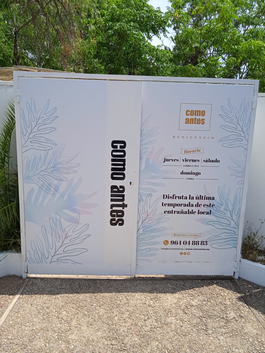 comoantes's tweet photo. ⏰ #Horario #𝙘𝙤𝙢𝙤𝙖𝙣𝙩𝙚𝙨 #Benicasim 𝟮𝟬𝟮𝟯  
Jueves  
⏰ 12:00 a 00:00 am  
Viernes y Sábados 
⏰ 12:00  a 02:00 am    
Domingos  
⏰ 12:00 a 00:00 am

RESERVAS ☎ 964 04 88 83   
#restaurante #Benicassim #eventos https://t.co/FAdusAtZO9