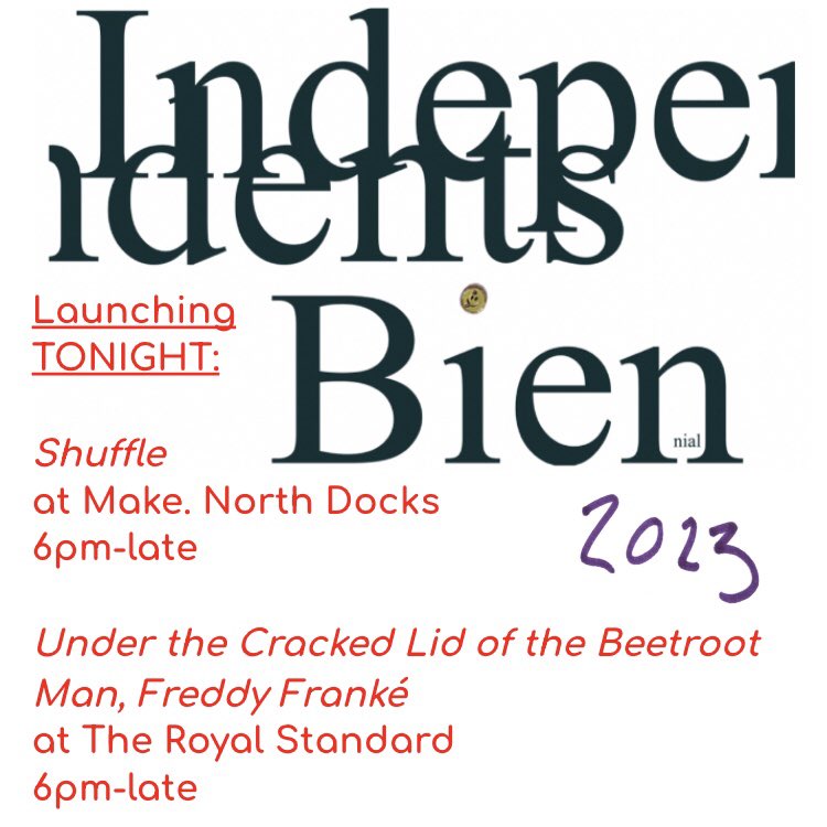 Tonight, at Make. North Docks &amp; The Royal Standard, Independents Biennial kicks off with two launch parties.

Both run from 6pm - late