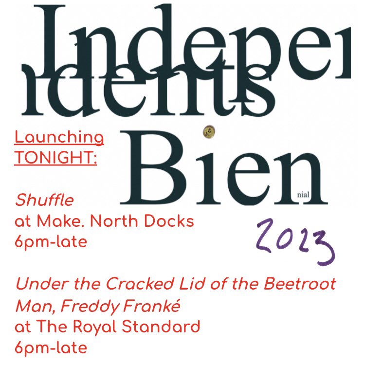 Tonight, at Make. North Docks & The Royal Standard, Independents Biennial kicks off with two launch parties. Both run from 6pm - late