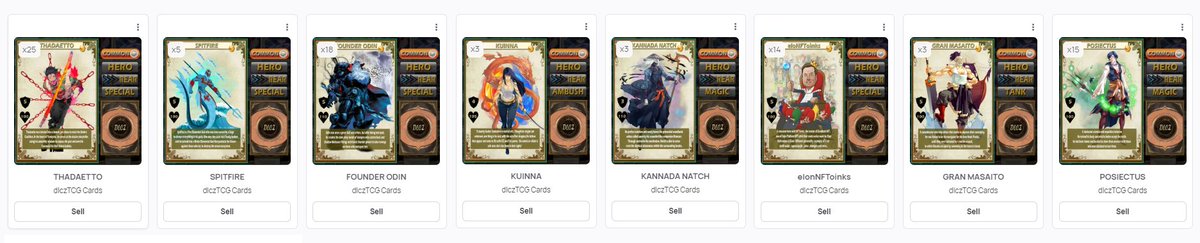 8 Hero Cards are already minted :))

Spell cards are on minting process right now!

#dlcztcg #efinity #enjin