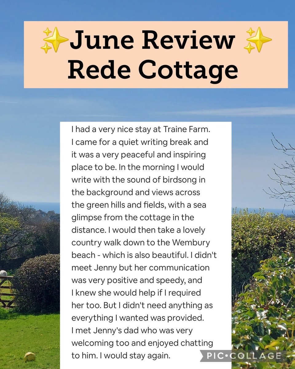 A superb review for Rede Cottage #holidayaccommodation 
#visitdevon
#visitsouthdevon